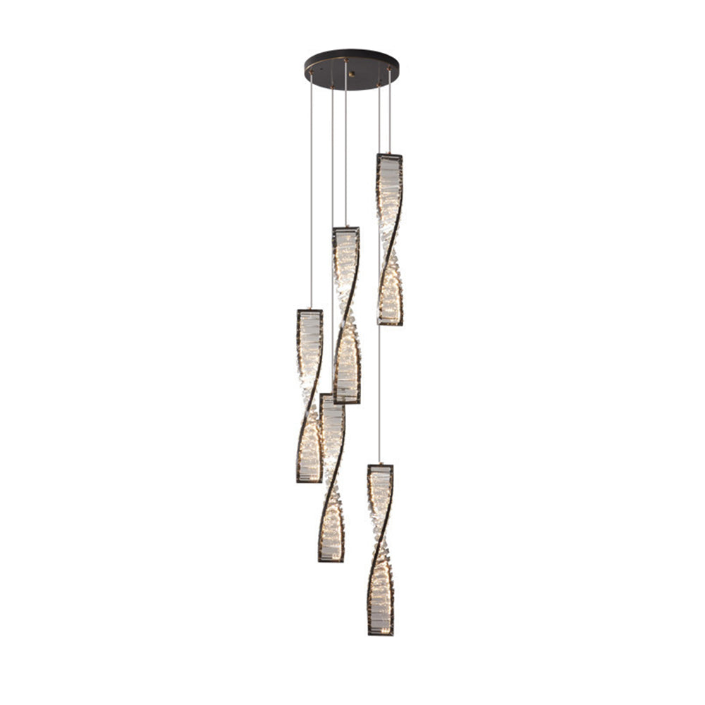 Kristy Modern Spiral Strip Pendant Light - Letslighting