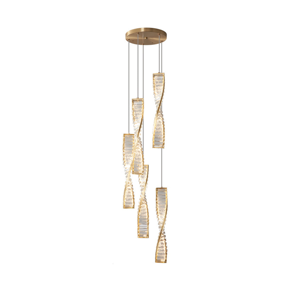 Kristy Modern Spiral Strip Pendant Light - Letslighting