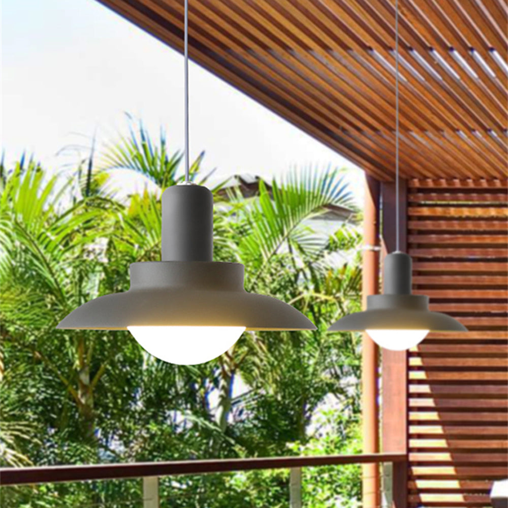 Arisha Retro Funnel Pendant Light Metal Glass