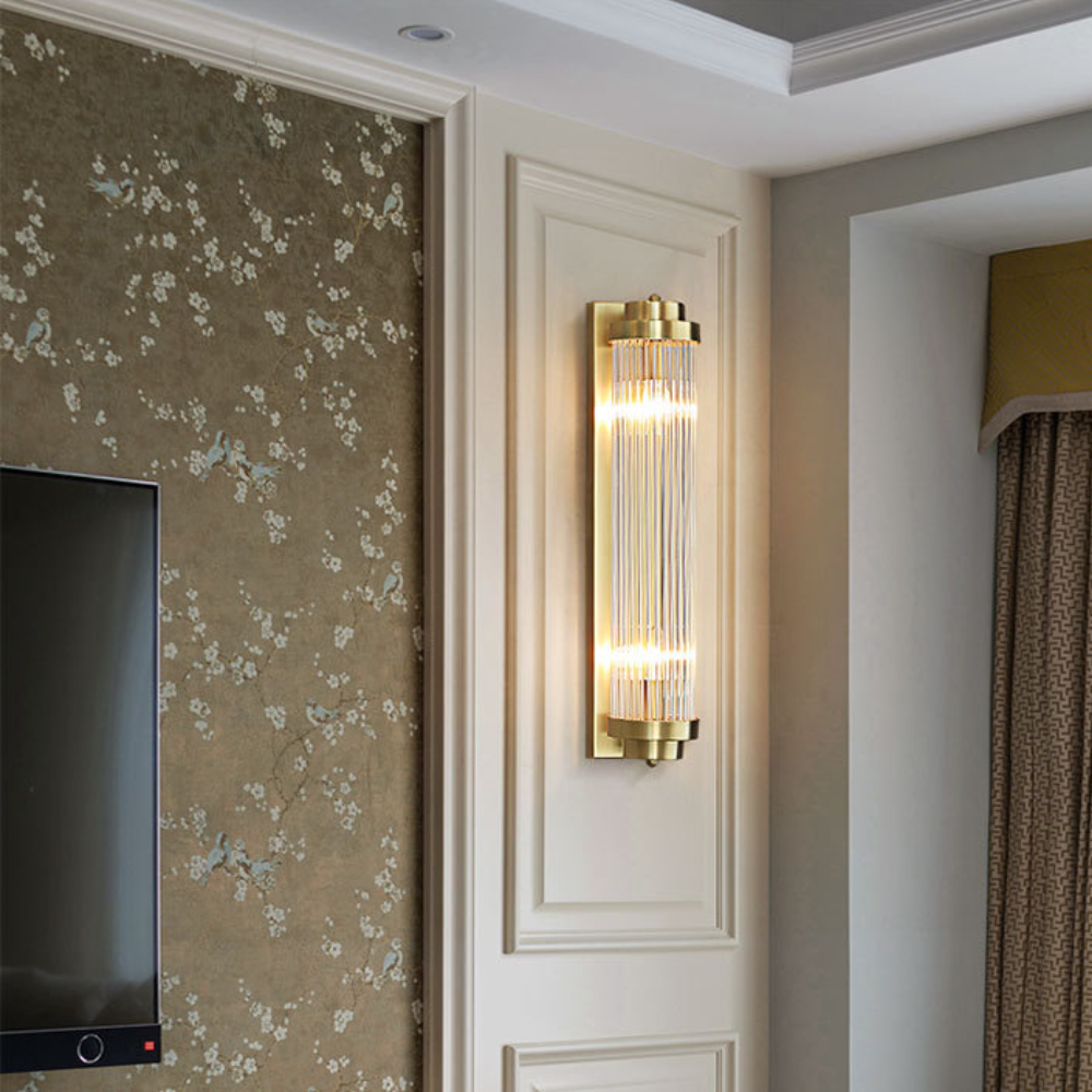 Kristy Modern Cylindrical Crystal Mirror Front Wall Lamp - Letslighting