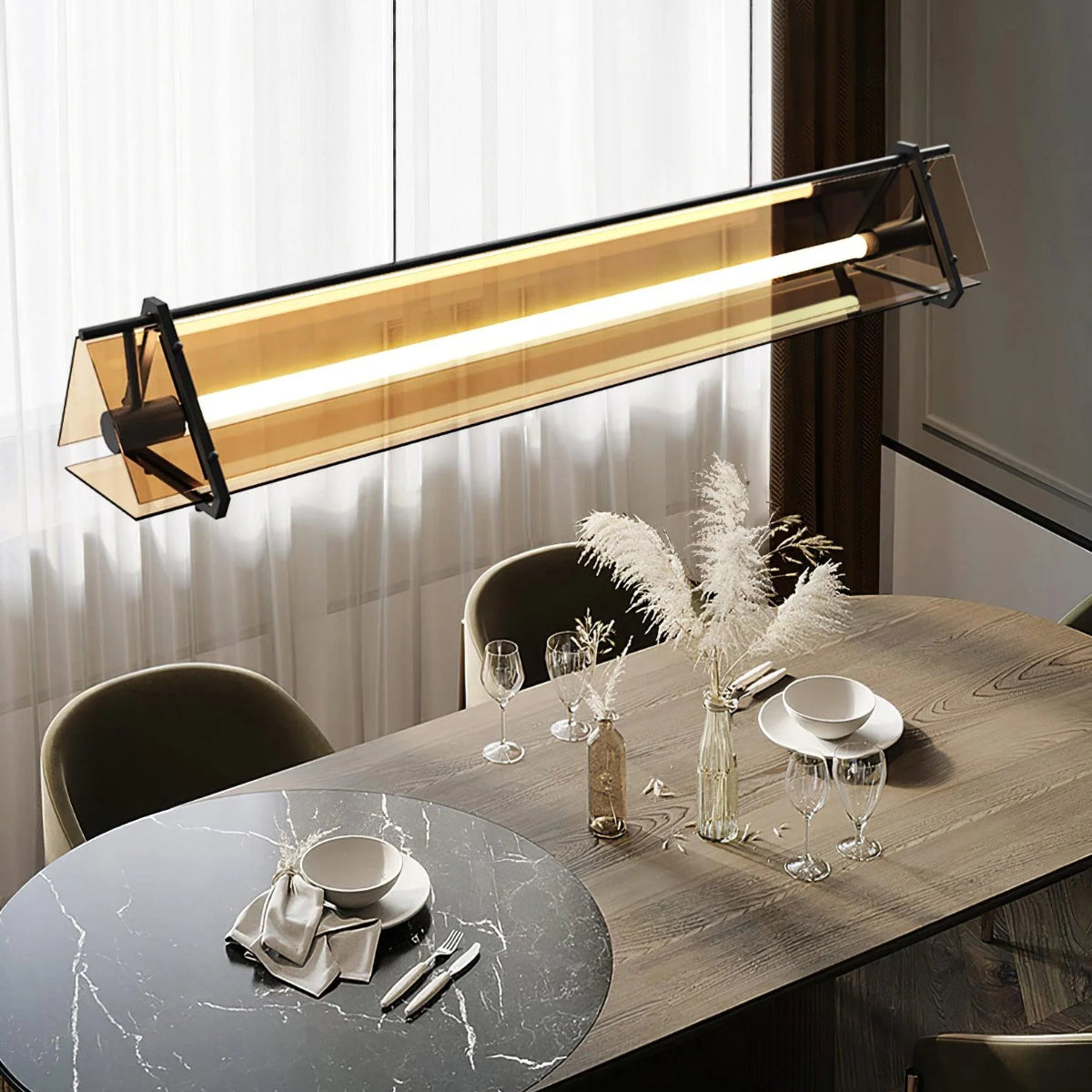 Arisha Industrial Triangle Glass Pendant Light - Letslighting