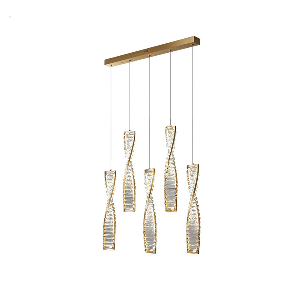 Kristy Modern Spiral Strip Pendant Light - Letslighting