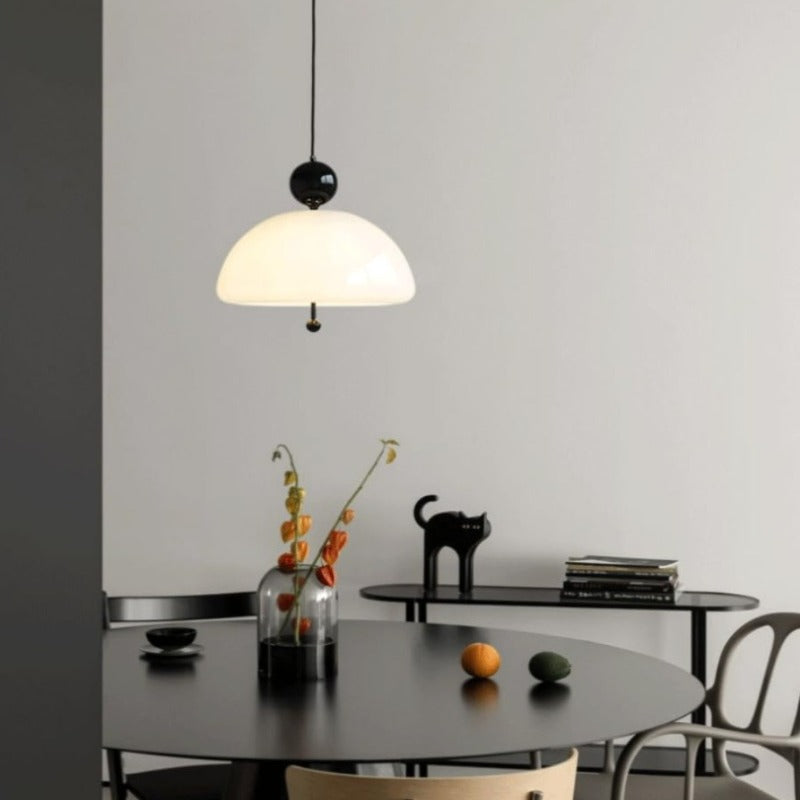 Valentina Modern Pendant Light White Glass Bedroom/Hallway - Letslighting