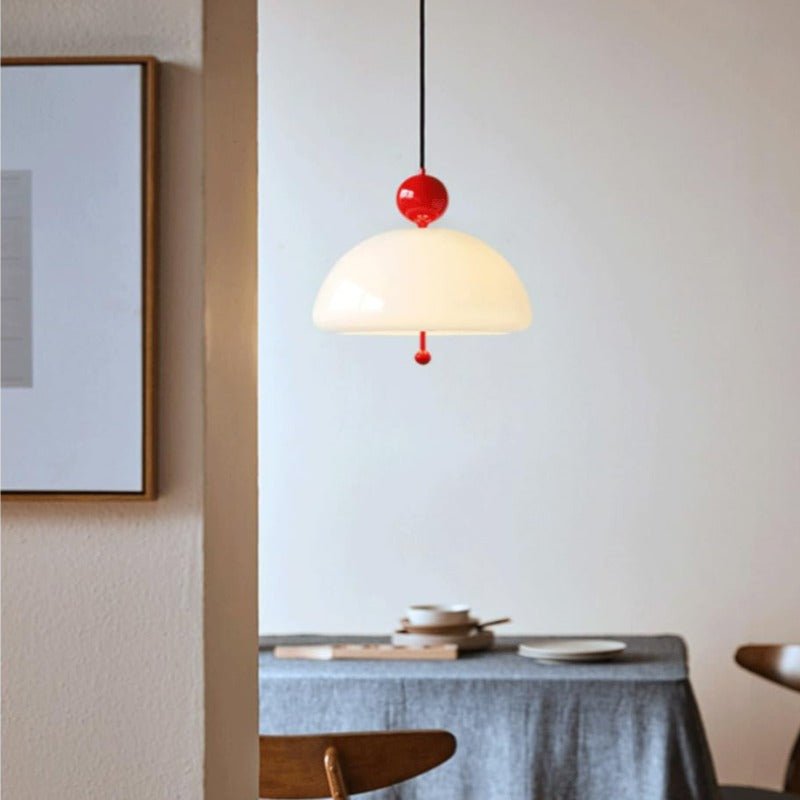 Valentina Modern Pendant Light White Glass Bedroom/Hallway - Letslighting