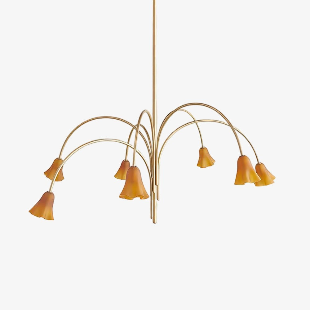 Musa Arched Arm Floral Chandelier Romantic Bedroom