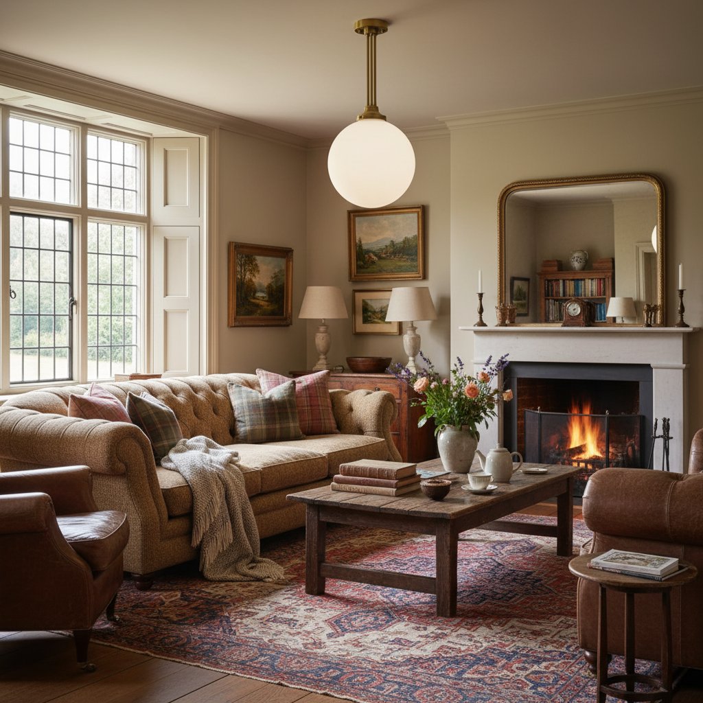 Pearl Brass Globe Pendant Light Living Room