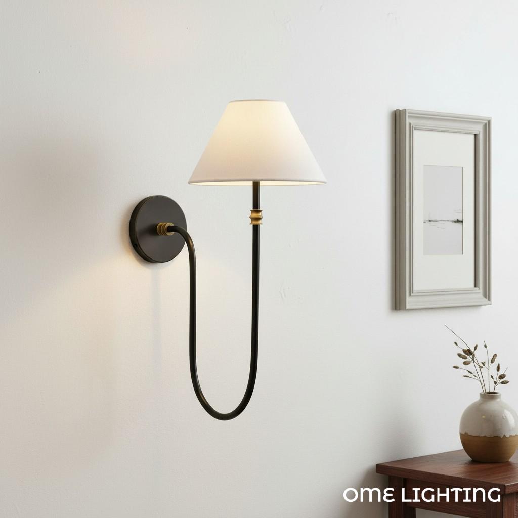 Verge Fabric 1 Head Wall Light