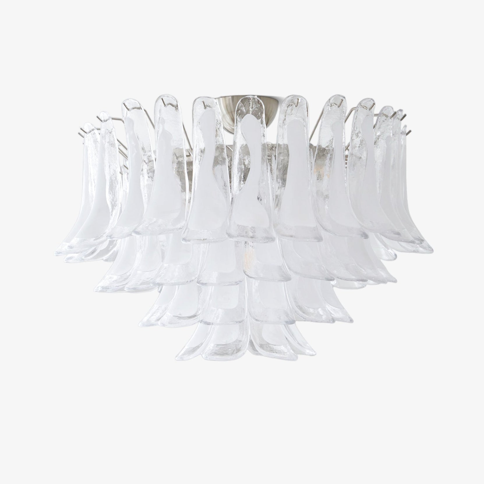 Aurora Ceiling Lamp Clear Glass Wave Layered Elegant - Letslighting