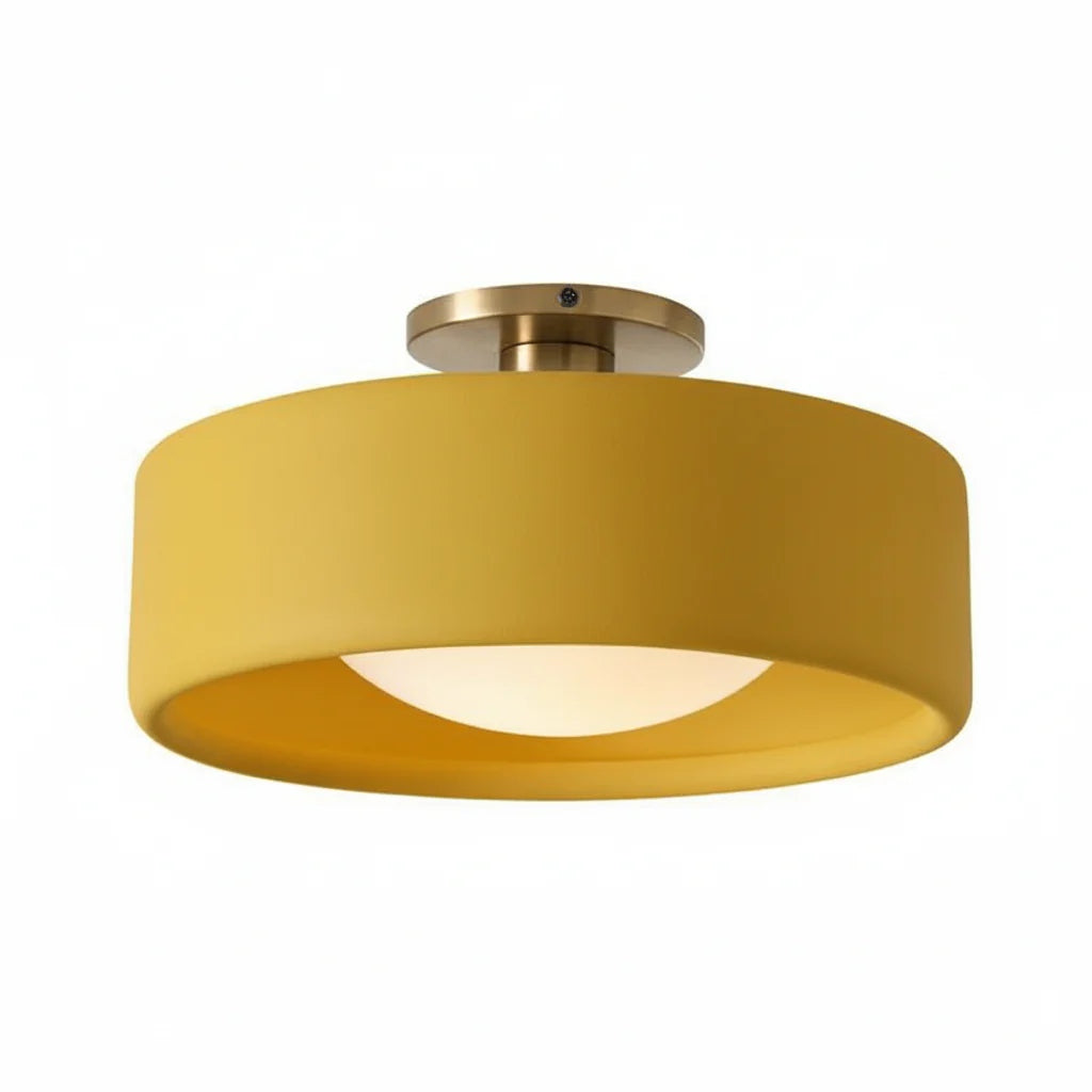Kiln Porcelain Drum Ceiling Light