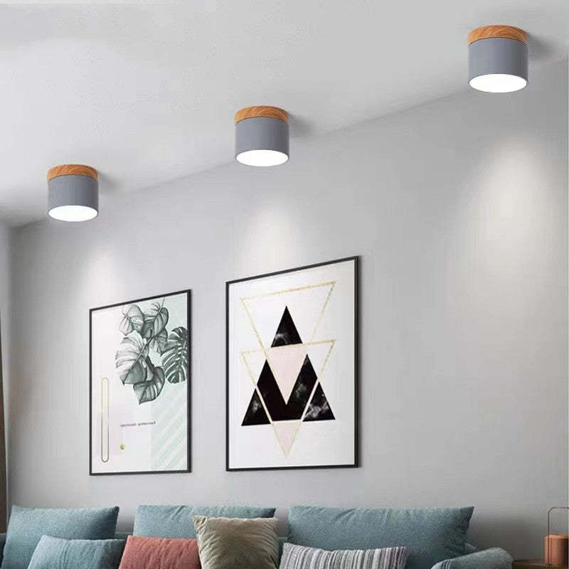 Valentina Modern Cylindrical Metal/Acrylic Flush Mount Ceiling Light Hallway