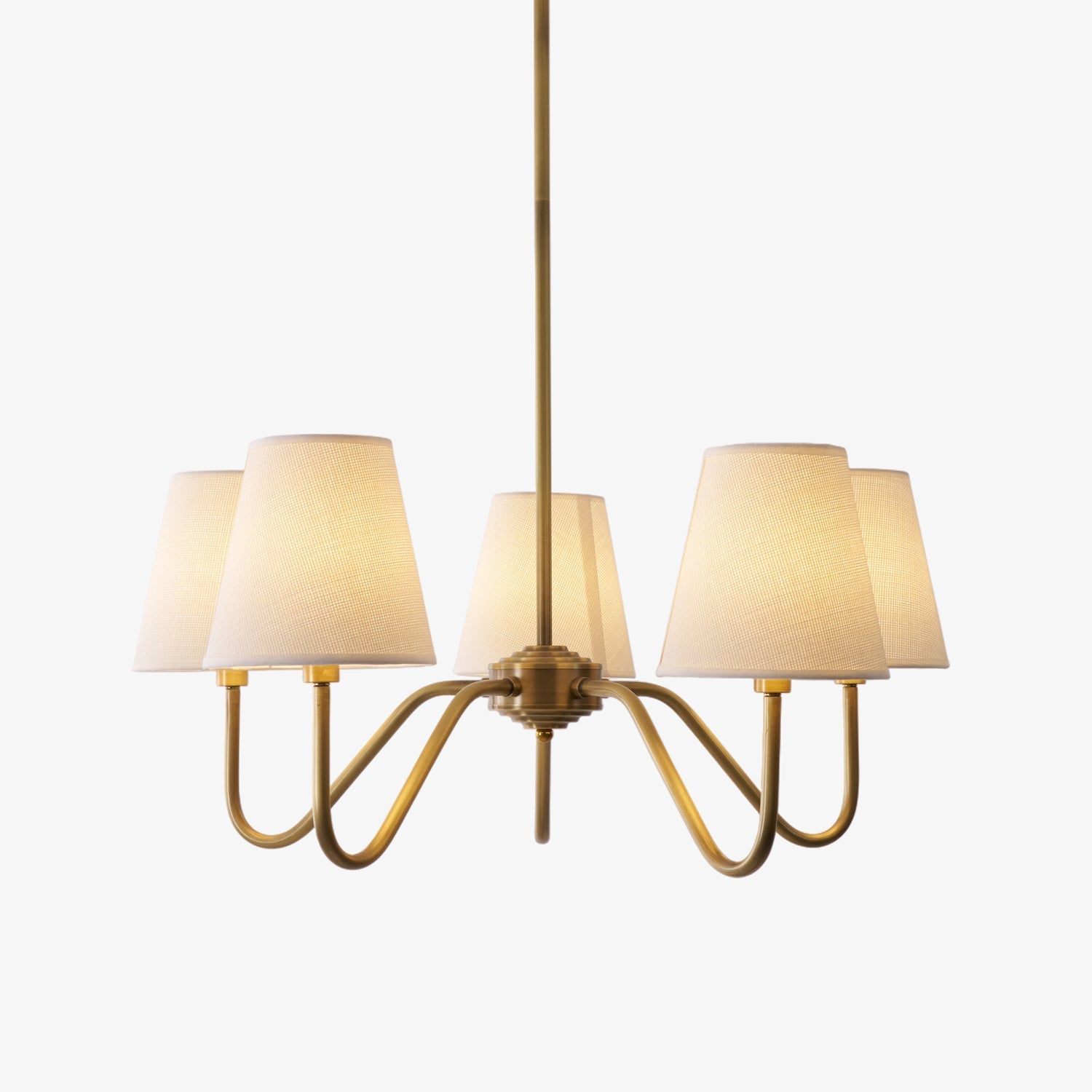 Viraean Vintage Industrial Brass Fabric Chandelier - Letslighting