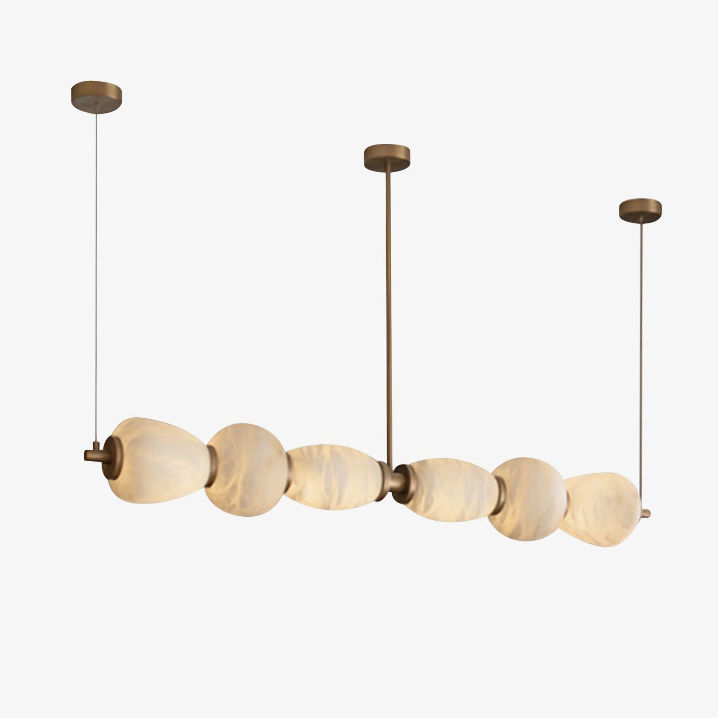 Pebble Modern Metal & Alabaster Chandelier