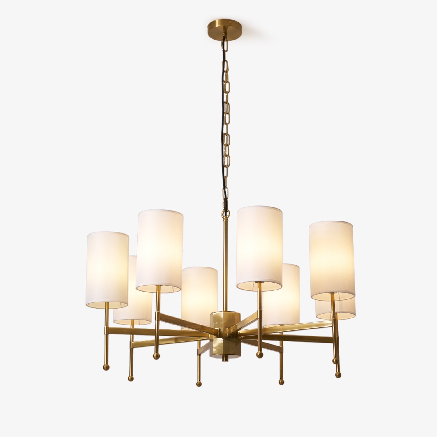 Ulcarisra Traditional Vintage Brass Fabric Chandelier - Letslighting