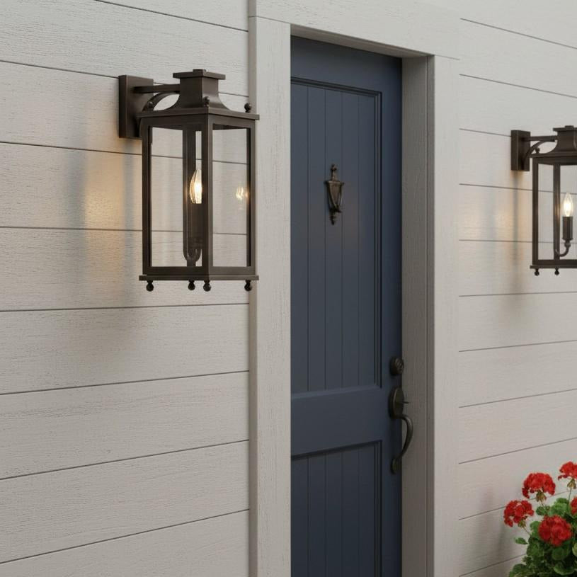 Guard  Wall Lamp  Brass Glass Outdoor