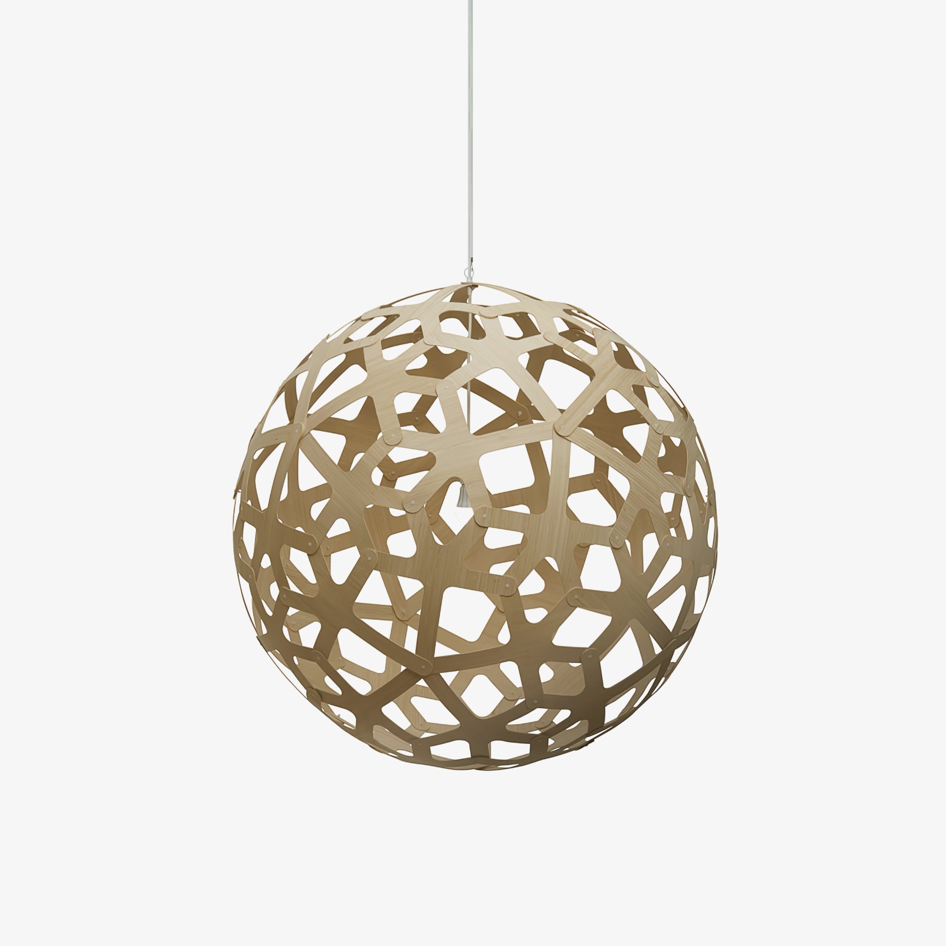 Lustra Pendant Light Geometric Wooden Woven - Letslighting