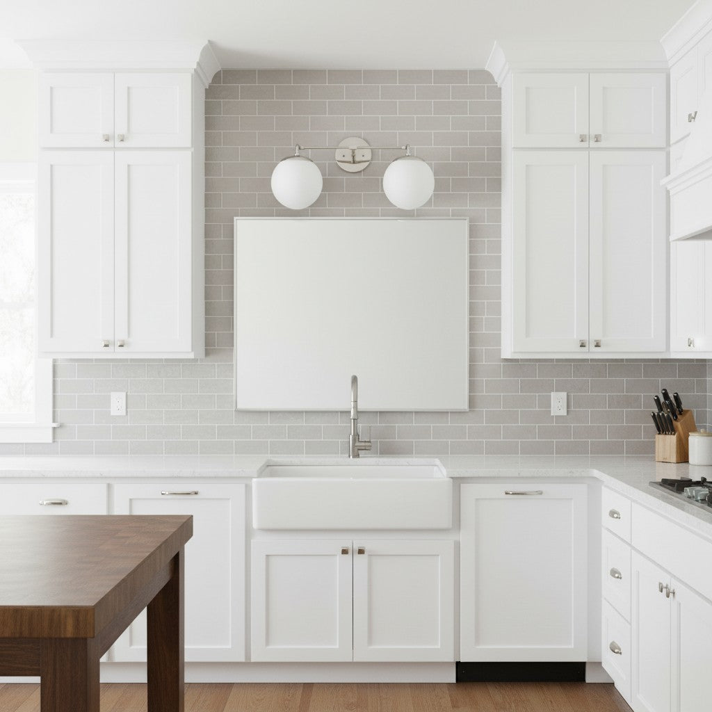 Pearl 2/3-Light Wall Sconce Milk Glass Hallway
