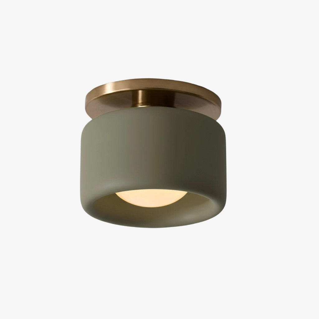 Kiln Porcelain Drum Ceiling Light