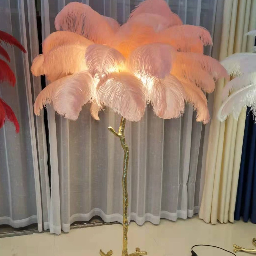 O'Moore Nordic Luxury Unique Ostrich Feather Floor Lamp/Table Lamp - Letslighting