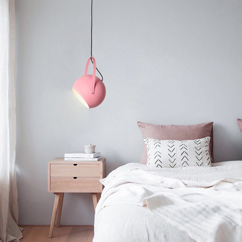 Valentina Colorful Art Deco Pendant Light Spherical Metal Bedroom