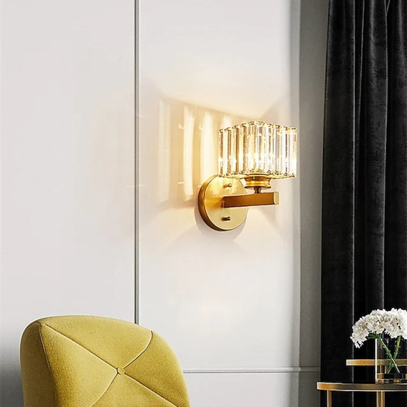 Arisha Modern Indoor Wall Lamp Crystal Living Room Bedside Bedroom - Letslighting