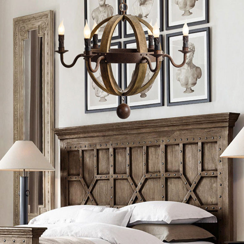 EpochRustic Pendant Light Wood Metal Corridor Restaurant