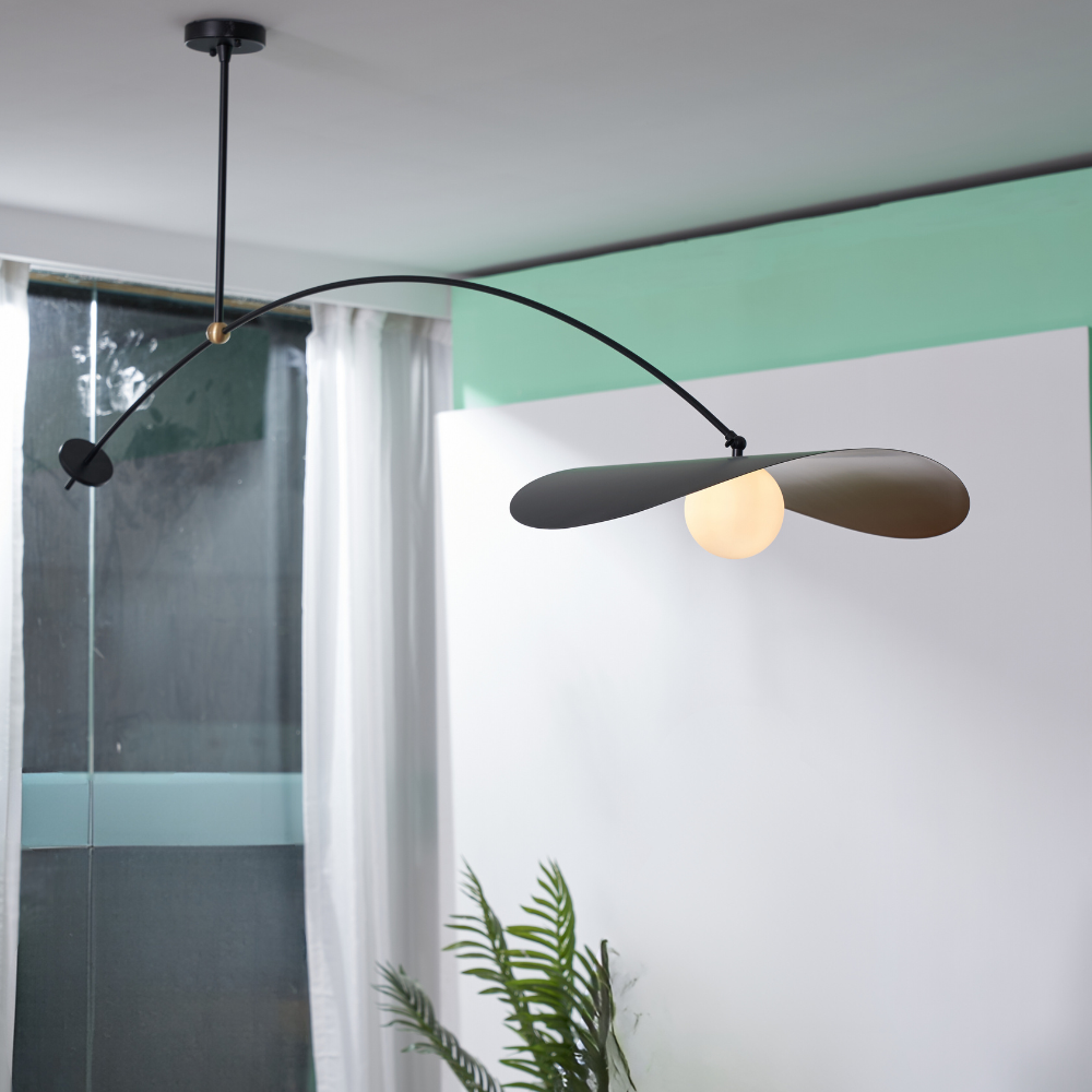 Arisha Minimalist LED Leaf Shaped Metal Pendant Light - Letslighting