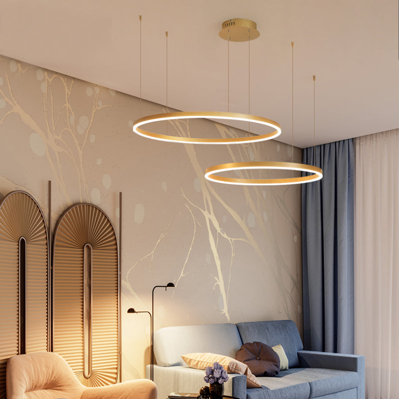 Arisha Modern Pendant Light Tir-Circle Metal