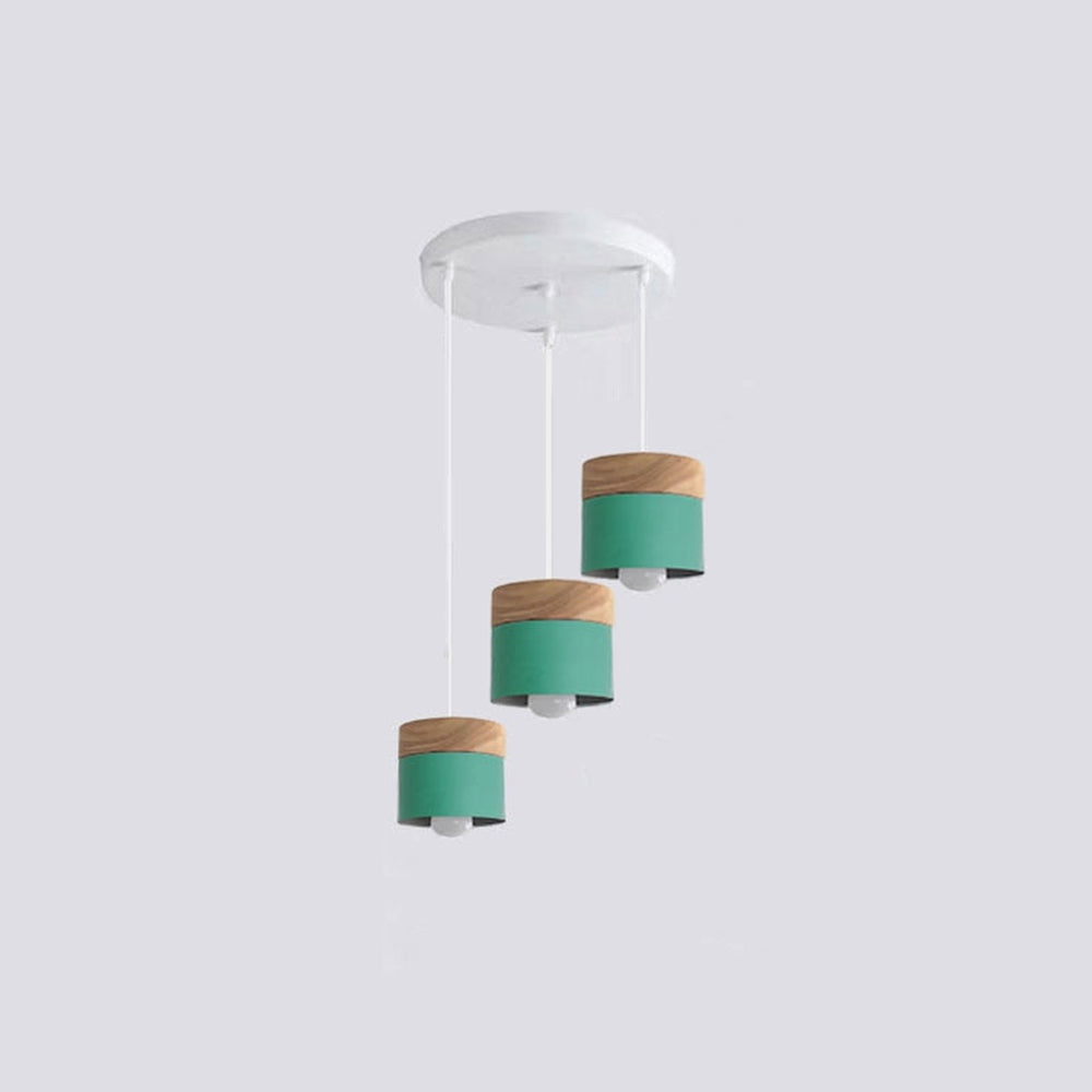 Valentina Modern Can Shape /Wood Pendant Light - Letslighting