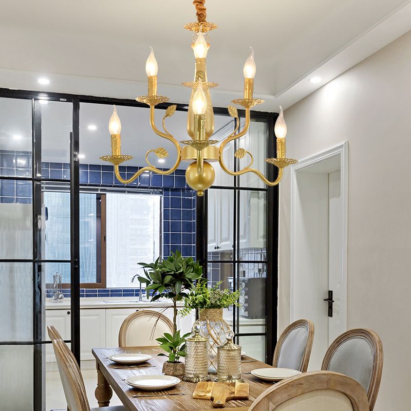 Kristy Antique Candle Crystal Chandelier - Letslighting
