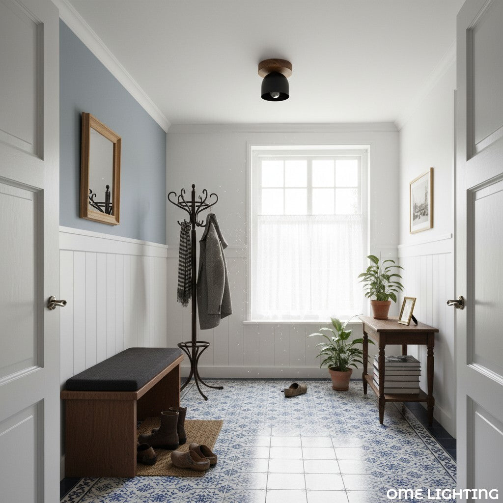 Chroma Ceiling Light Wood Metal Fixture