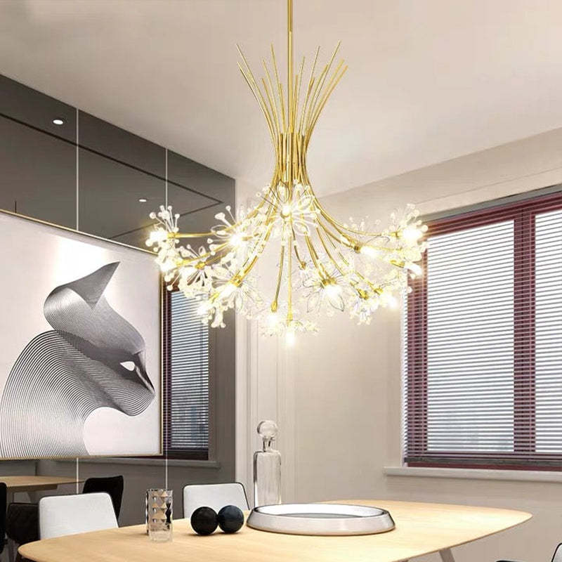 Arisha Modern Art Deco Crystal Sputnik Chandelier - Letslighting
