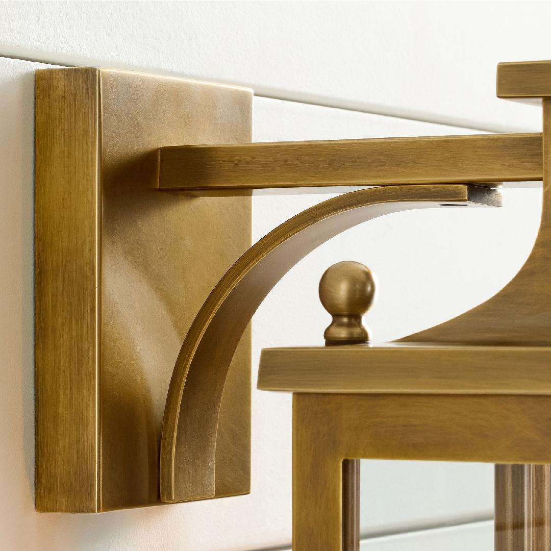 Guard  Wall Lamp  Brass Glass Outdoor