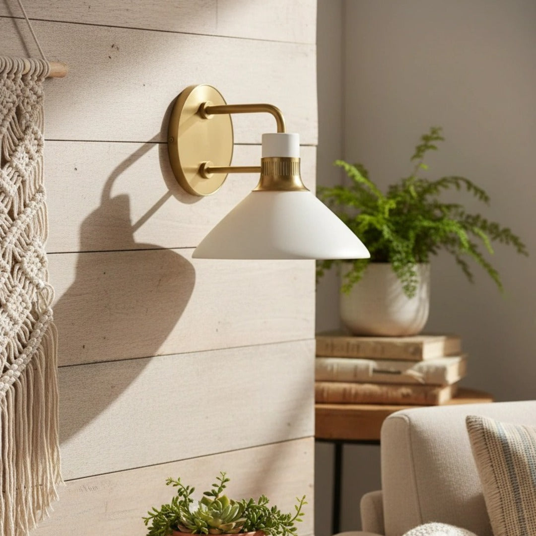 Tallow  Wall Lights for Living Room   Porcelain Sconce
