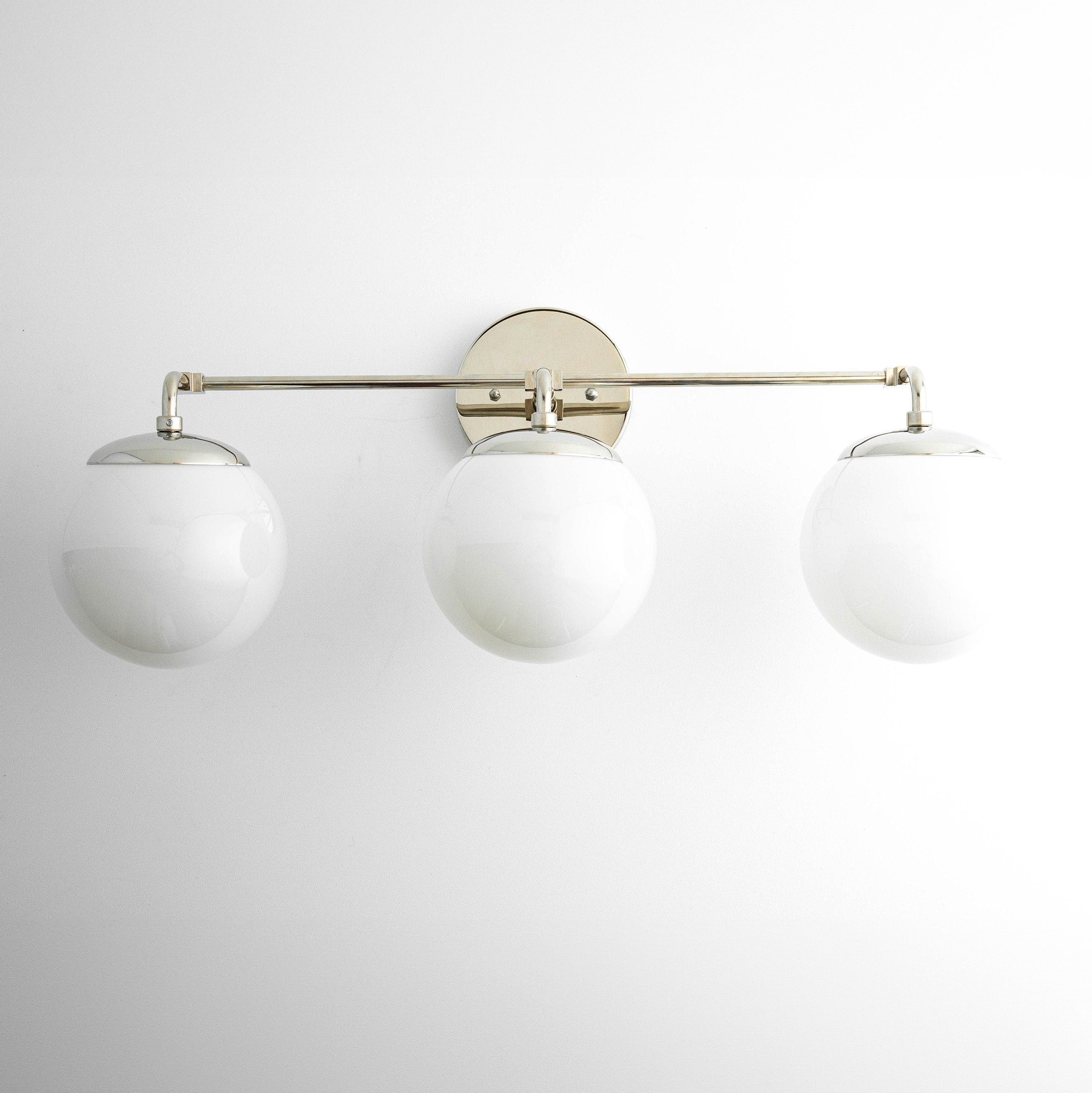 Pearl 2/3-Light Wall Sconce Milk Glass Hallway