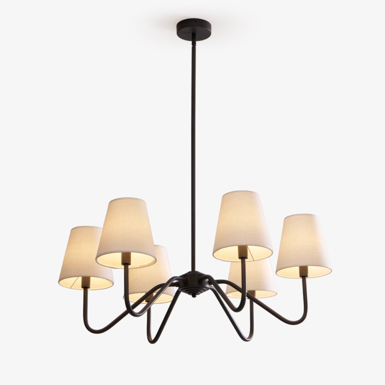 Aurvarira Lumos Classic Black Fabric Chandelier - Letslighting