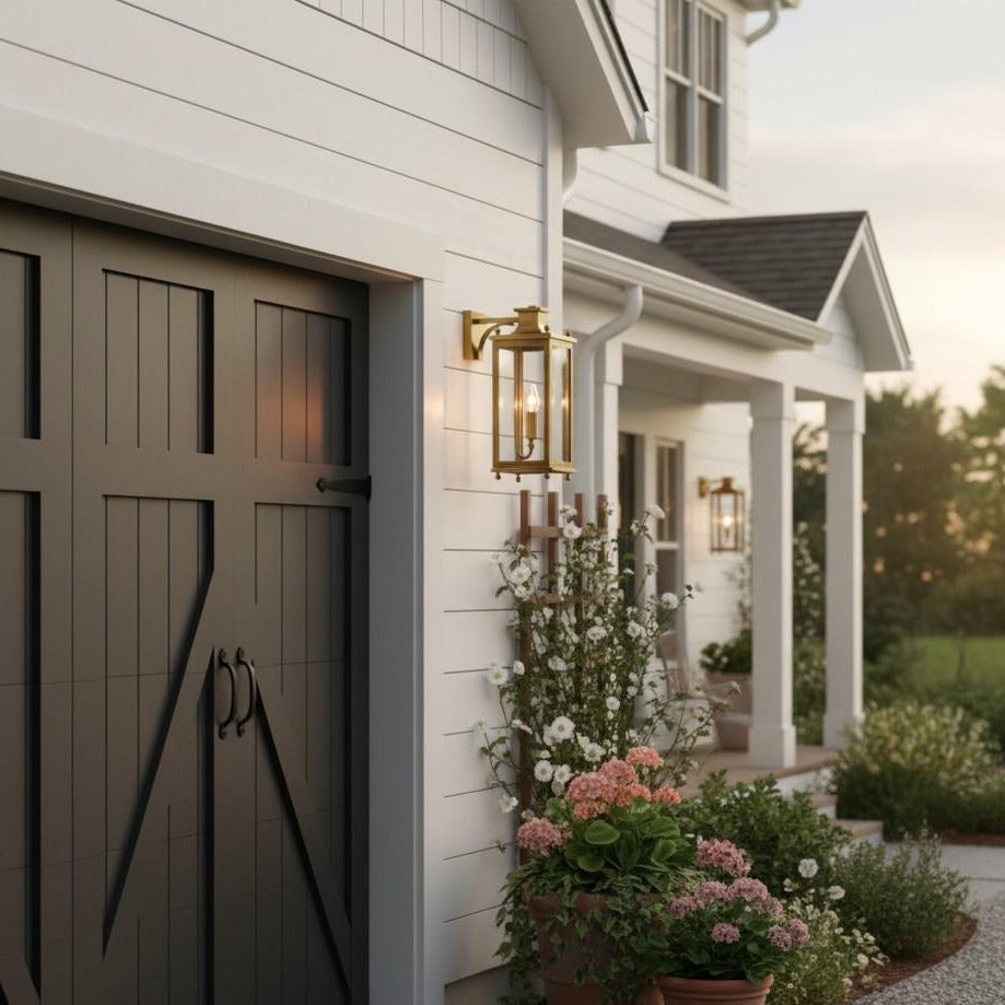 Guard  Wall Lamp  Brass Glass Outdoor
