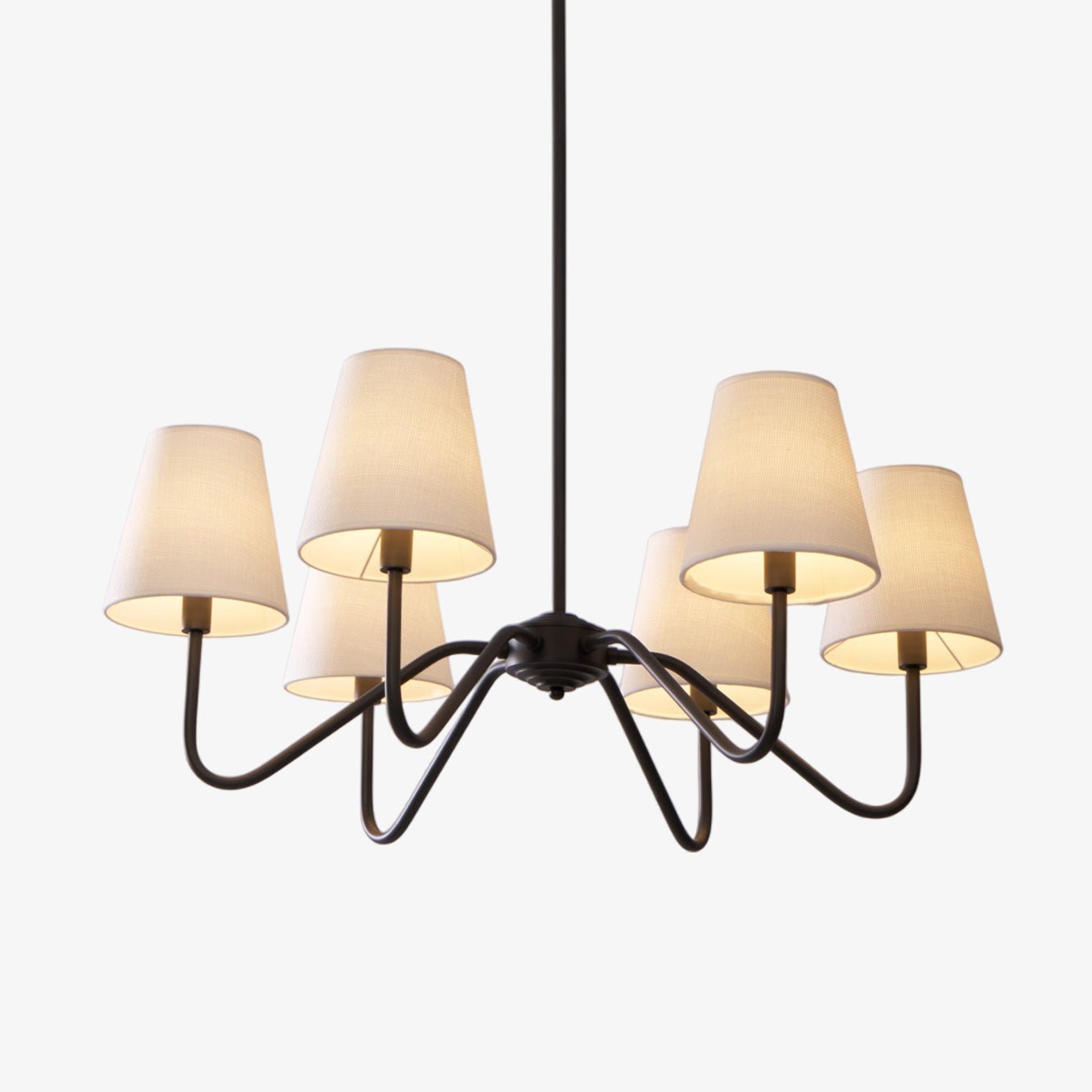 Aurvarira Lumos Classic Black Fabric Chandelier - Letslighting