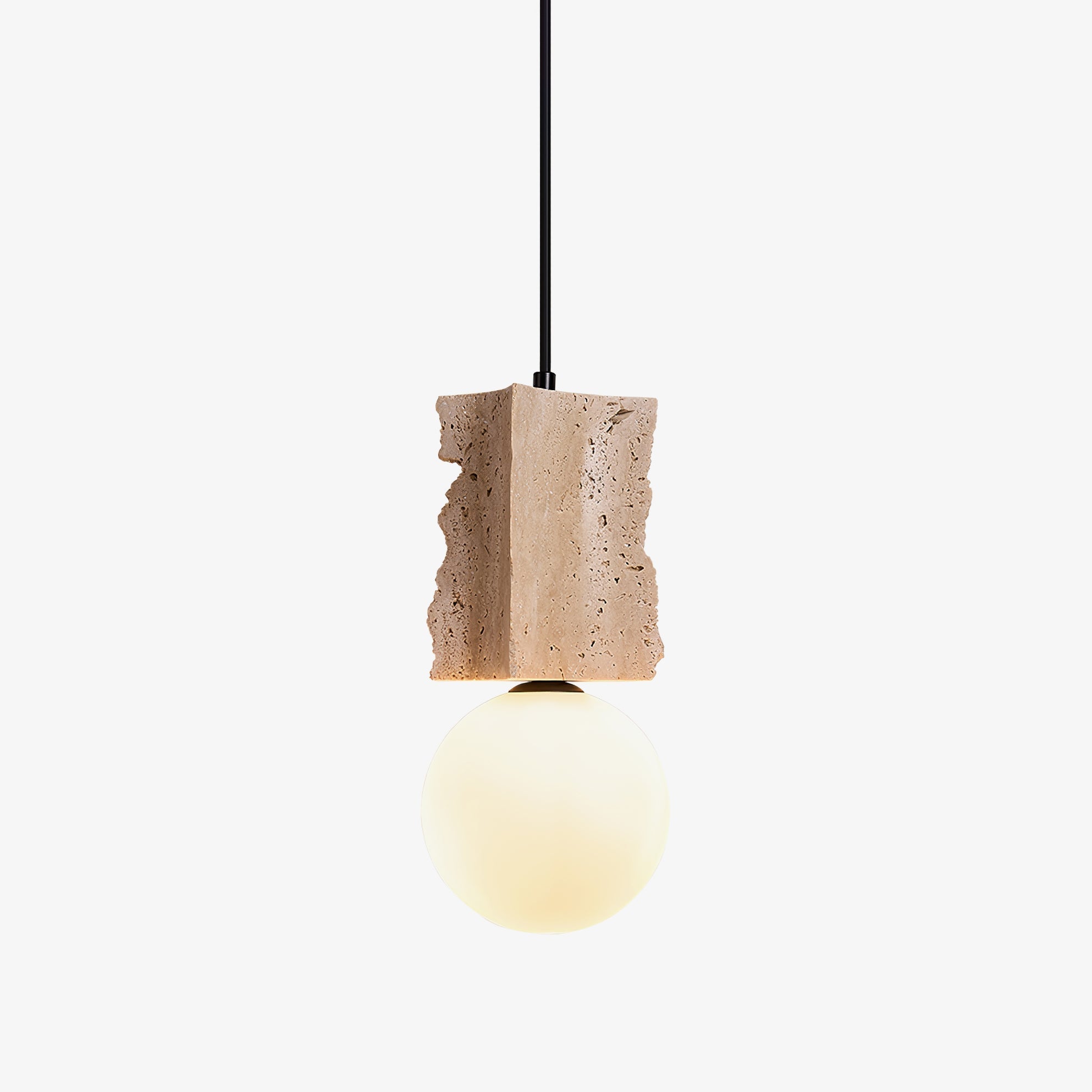 Travertine Raw Edge Pendant Light