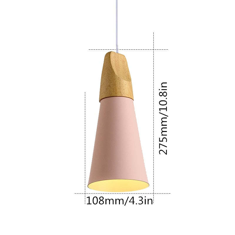 Valentina Multi-Shaped Wood And Pendant Light, 6 Colors - Letslighting