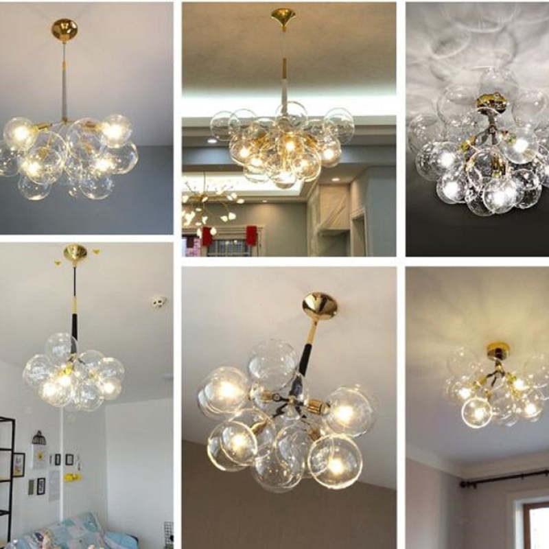 Valentina Nordic Luxury Clear Bubble Pendant Light - Letslighting