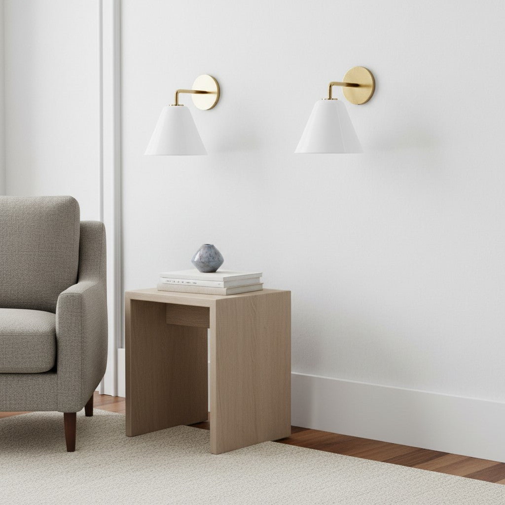 Cone Wall Sconce Milk Glass Living Room