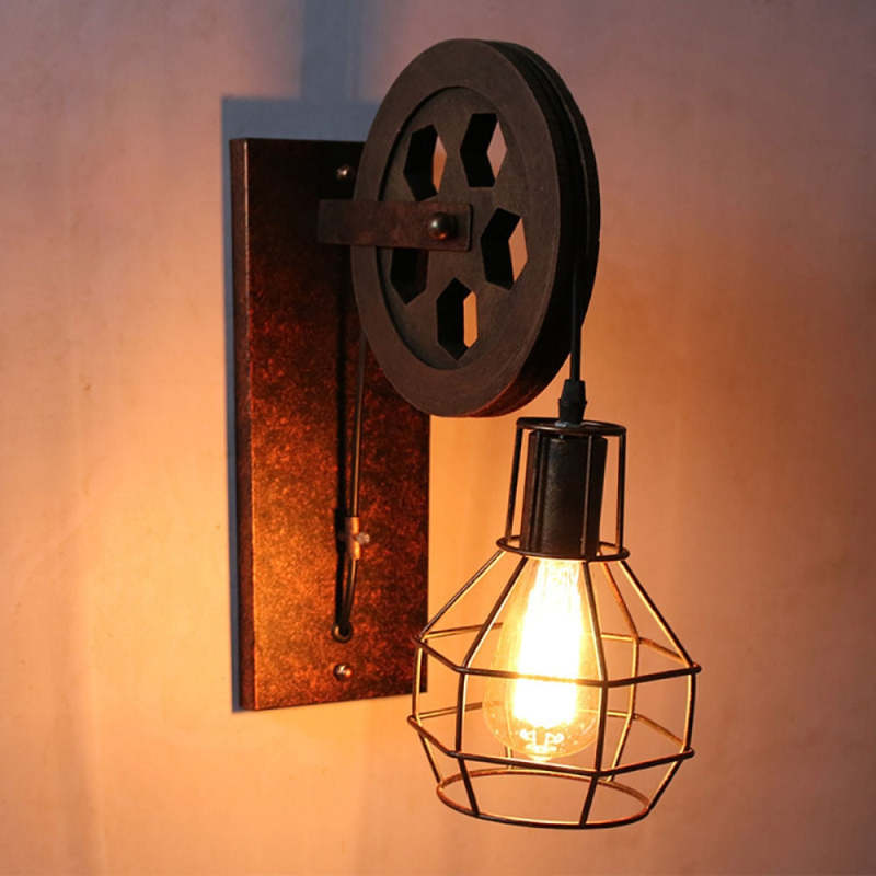 Epoch Wall Lamp Retro Rust Bronze Bedroom - Letslighting