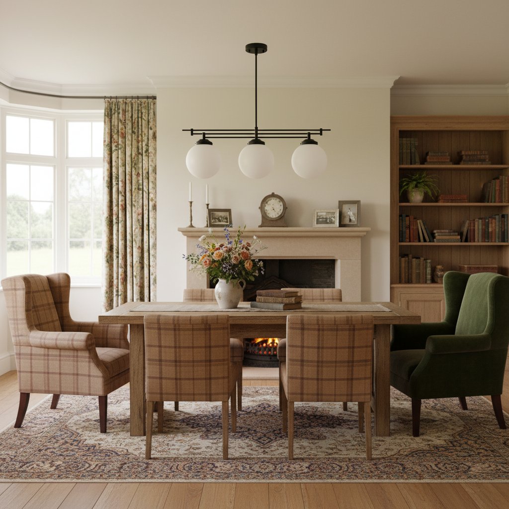 Pearl Brass Globe Pendant Light Living Room