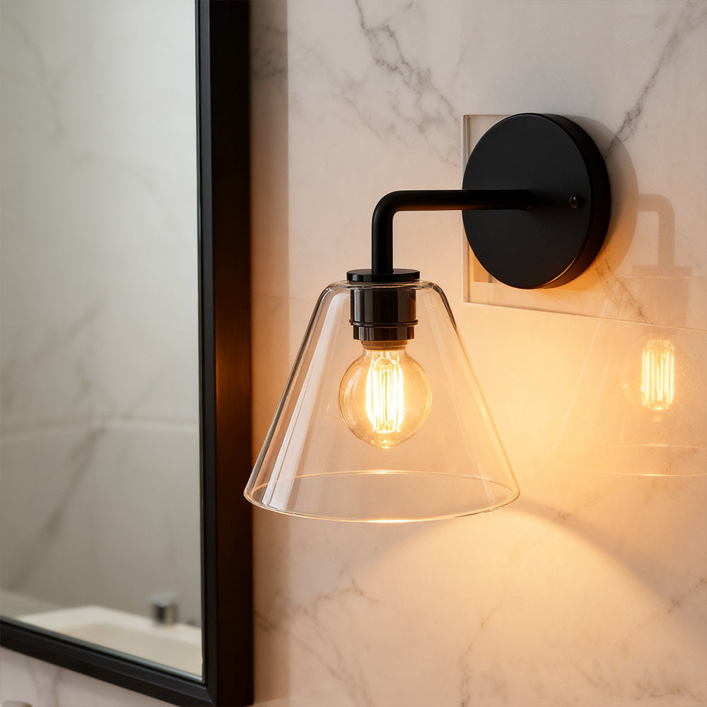 Cone Wall Sconce Milk Glass Living Room