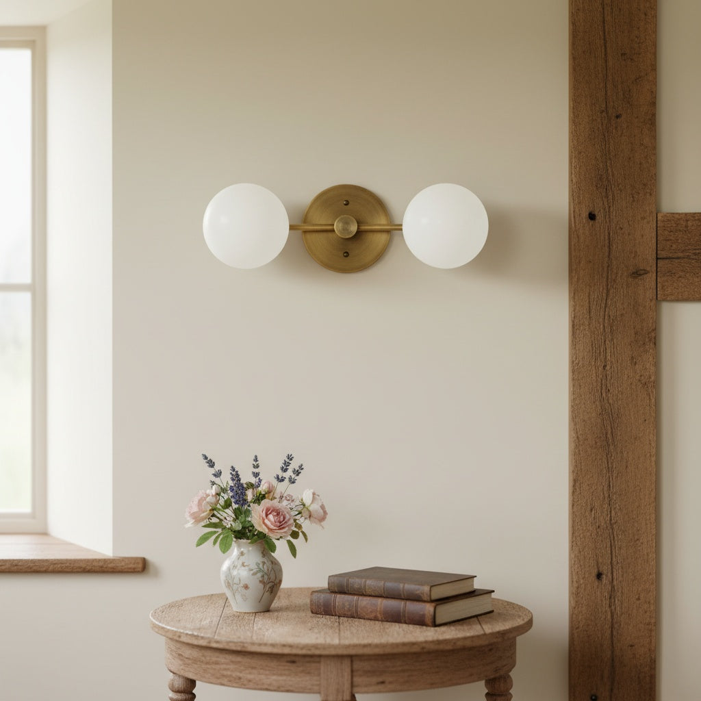 Pearl  Modern Brass Wall Sconce for Bathroom