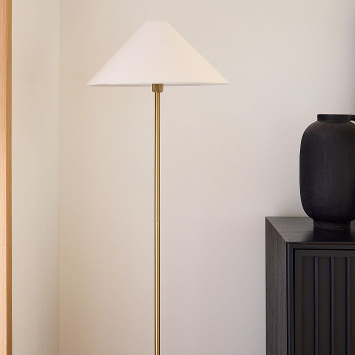 Vector Metal Linen Shade Floor Lamp