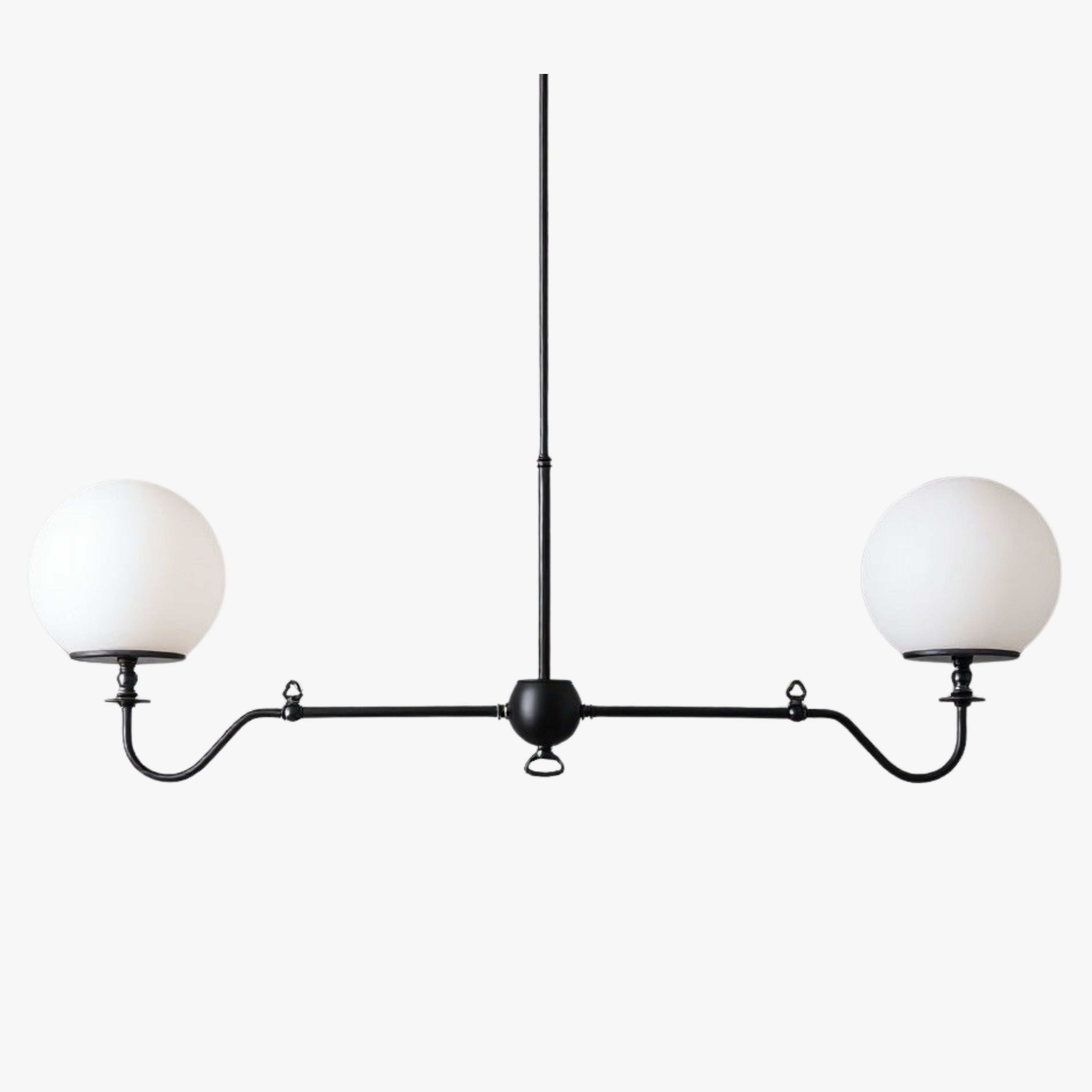 Pearl Glass Brass Chandelier