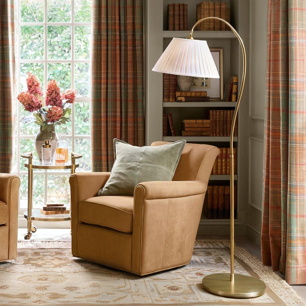Grace Pleated Linen Shade Floor Lamp