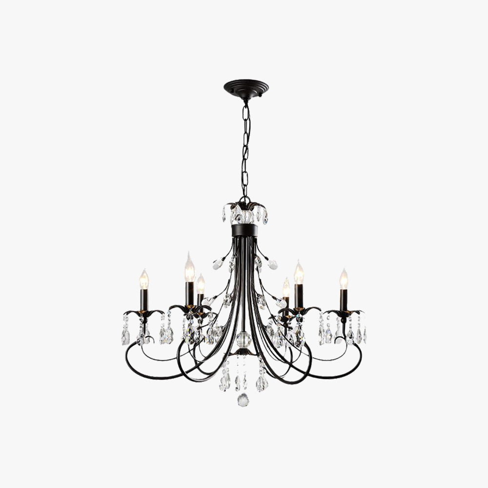 Silva Luxury Tiered Candle Metal Crystal Chandelier - Letslighting