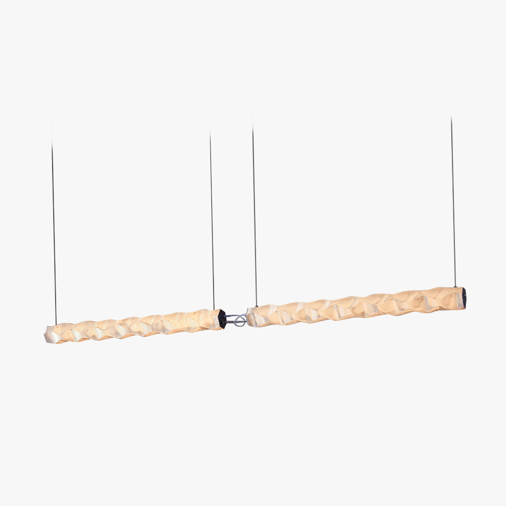 Arisha Designer pleated Modern Strip Pendant Light, Dining Room